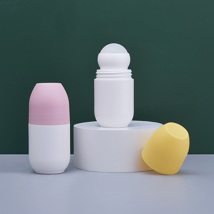Plastic Flat Cap Skincare Roll on Bottle for Liquid Deodorant 
