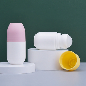 Plastic Flat Cap Skincare Roll on Bottle for Liquid Deodorant 