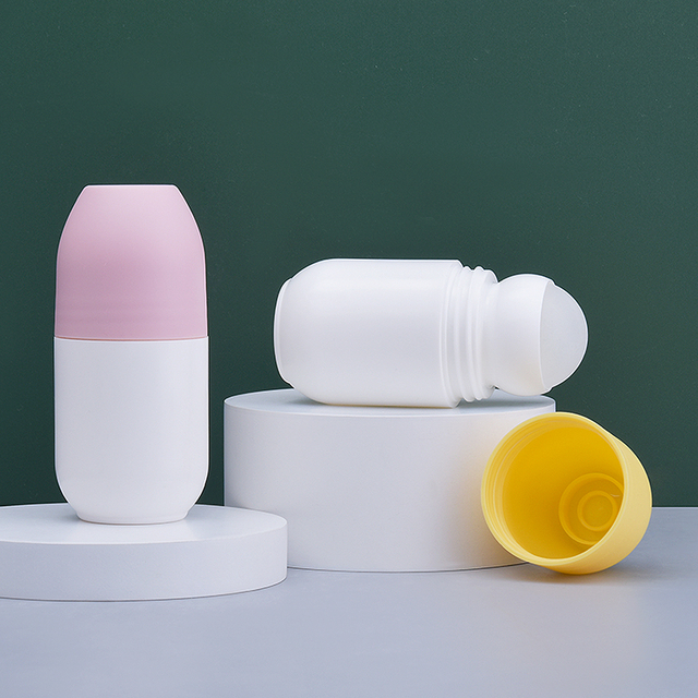 Plastic Flat Cap Skincare Roll on Bottle for Liquid Deodorant 