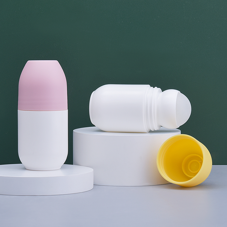 Plastic Flat Cap Skincare Roll on Bottle for Liquid Deodorant 